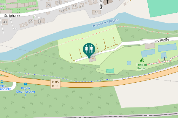Map showing location of Badstraße 18 Toilet