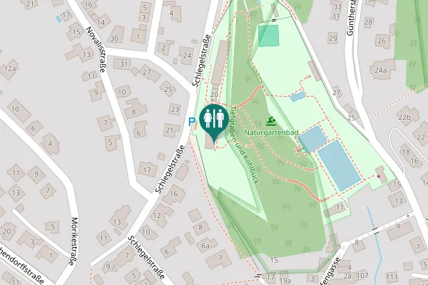 Map showing location of Schlegelstraße 20 Toilet