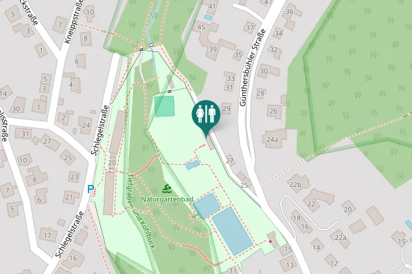 Map showing location of Schlegelstraße 20 Toilet