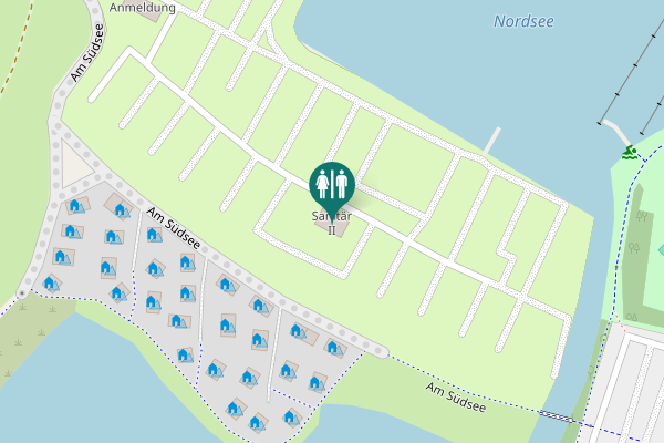 Map showing location of Am Campingplatz 3 Toilet