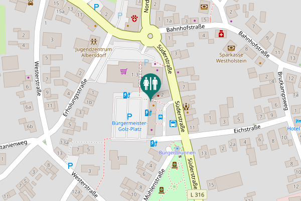 Map showing location of Bürgermeister-Golz-Platz 2 Toilet