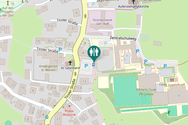 Map showing location of Tiroler Straße 7 Toilet
