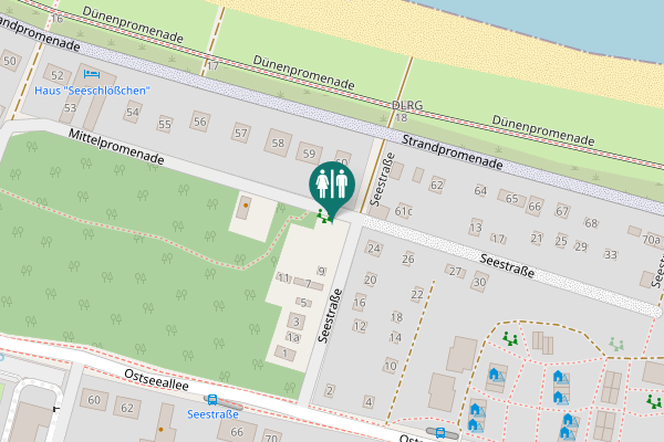 Map showing location of Mittelpromenade 59a Toilet