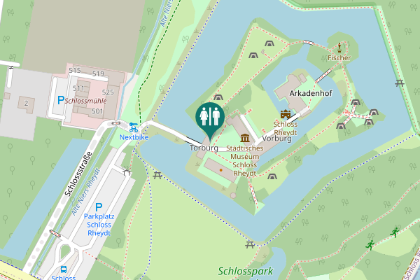 Map showing location of Schlossstraße 508 Toilet