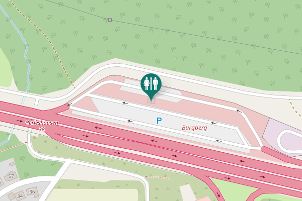 Map showing location of A 4 Toilet
