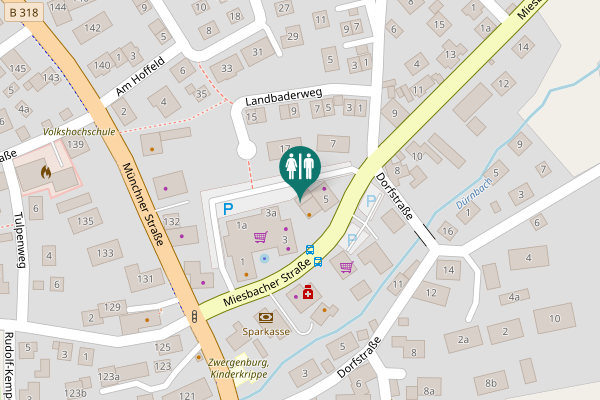Map showing location of Miesbacher Straße 5a Toilet