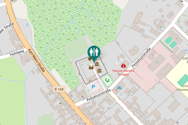 Map showing location of Pestalozzistraße 3 Toilet