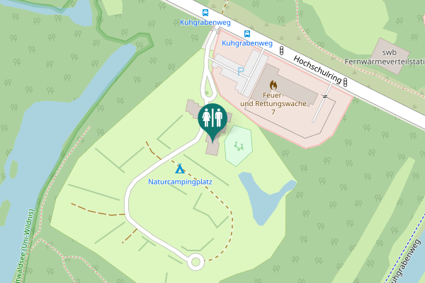 Map showing location of Hochschulring 3 Toilet