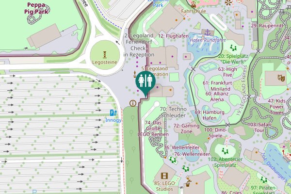 Map showing location of Günzburg Toilet