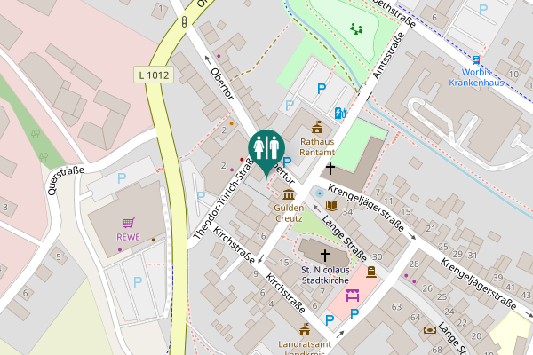 Map showing location of Kirchstraße 3 Toilet