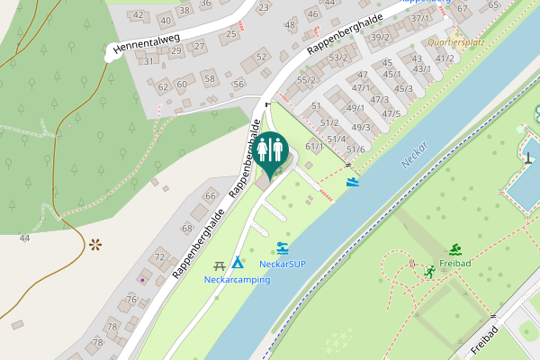 Map showing location of Rappenberghalde 61/2 Toilet