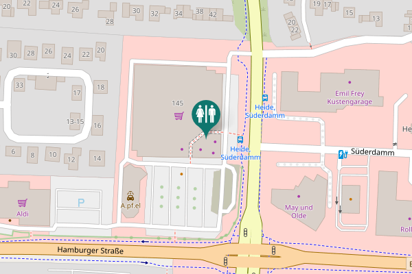 Map showing location of Hamburger Straße 145 Toilet