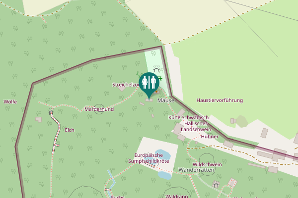 Map showing location of Häslesweg Toilet