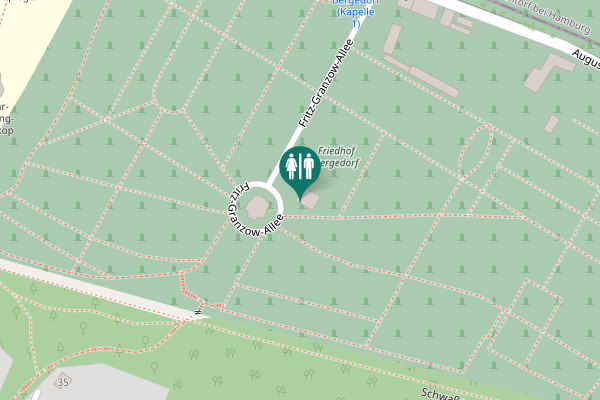 Map showing location of Fritz-Granzow-Allee Toilet