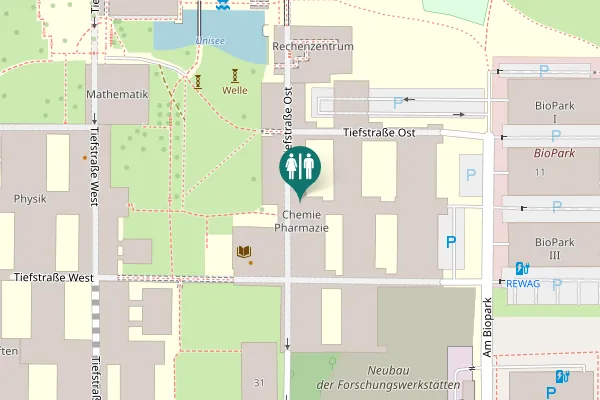 Map showing location of Universitätsstraße 31 Toilet