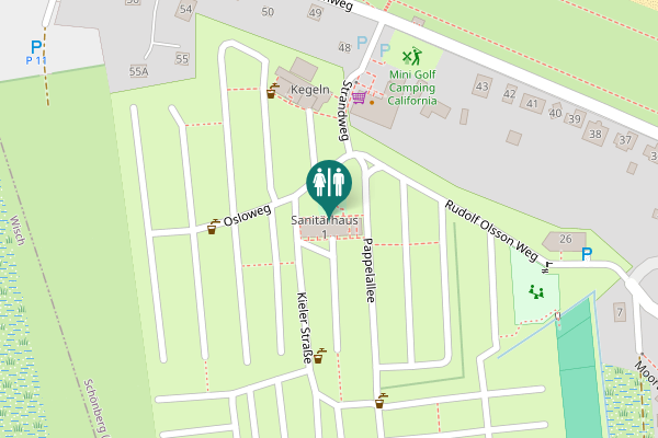 Map showing location of Deichweg 45 Toilet