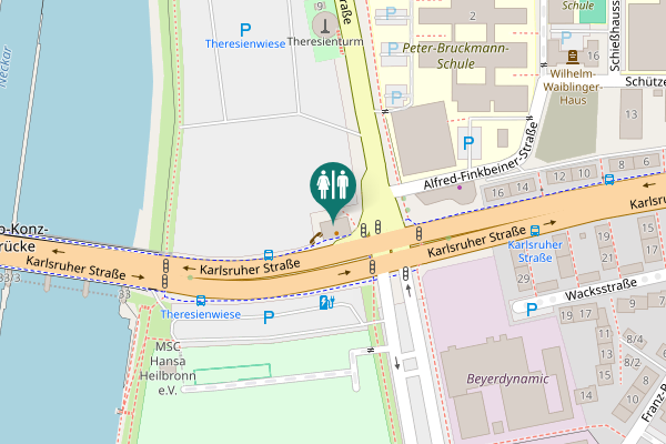 Map showing location of Karlsruher Straße 24 Toilet