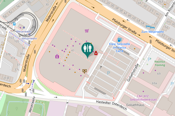 Map showing location of Pfalzburger Straße 41 Toilet
