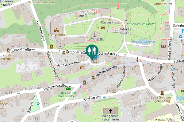 Map showing location of Schloßstraße 18 Toilet