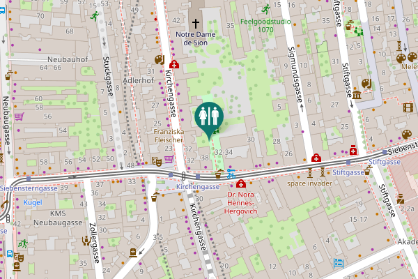 Map showing location of Siebensterngasse 38 Toilet