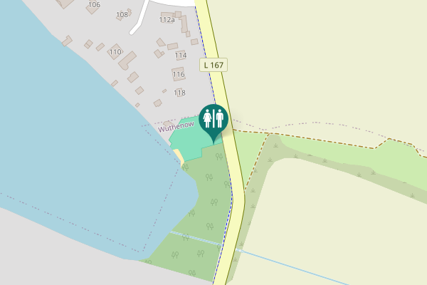 Map showing location of L 167 Toilet