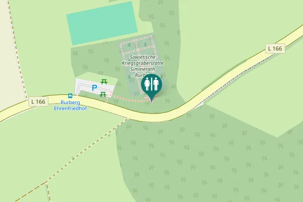 Map showing location of L 166 Toilet