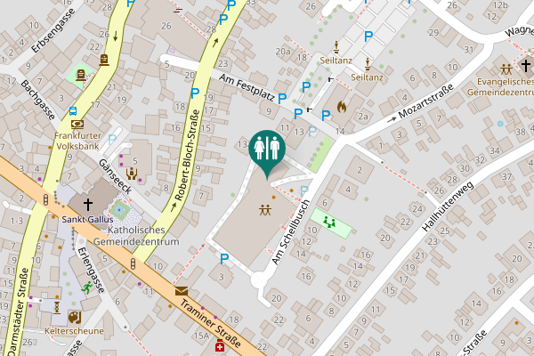 Map showing location of Am Schellbusch 1 Toilet