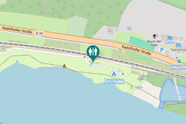 Map showing location of Radolfzeller Straße 42 Toilet