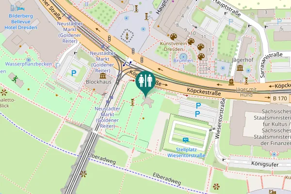 Map showing location of Wiesentorstraße 2 Toilet