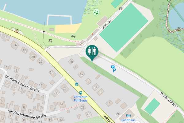 Map showing location of Wolfsschlucht Toilet