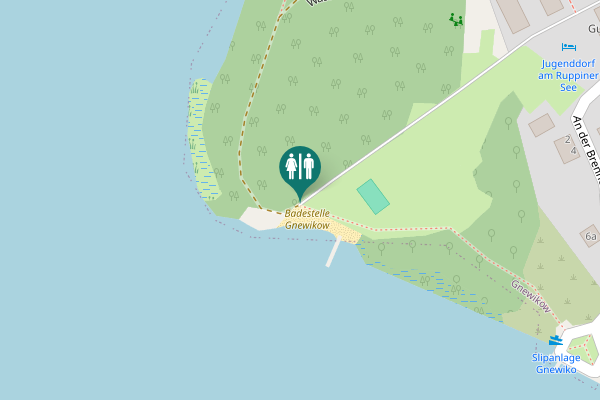 Map showing location of Wasserstege Toilet