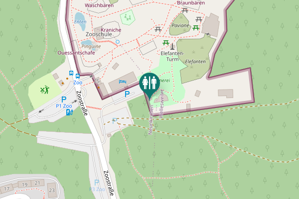 Map showing location of Zoostraße 29 Toilet