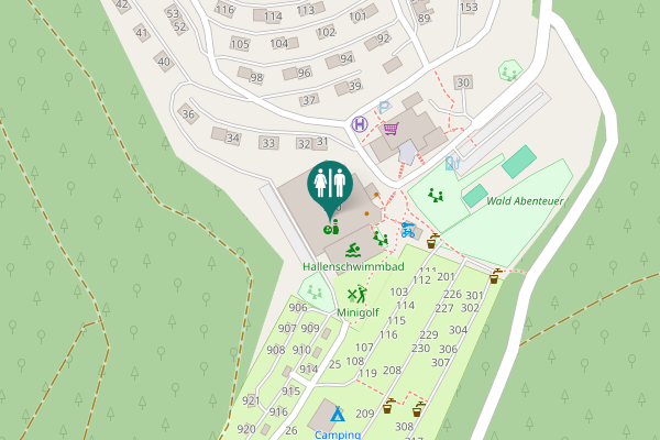 Map showing location of 500 Toilet