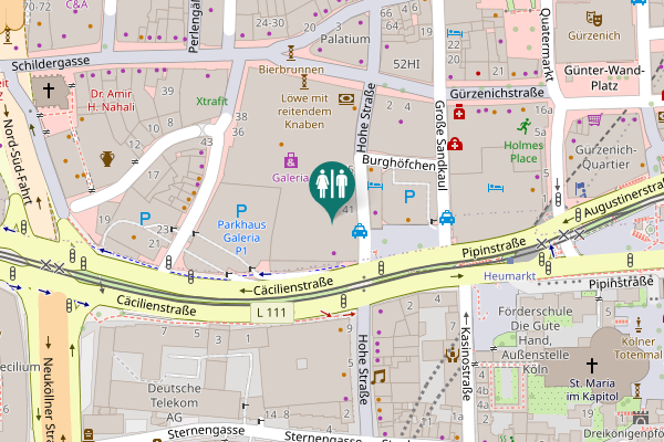 Map showing location of Hohe Straße 41 Toilet