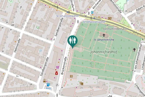 Map showing location of Brückenstraße 9 Toilet