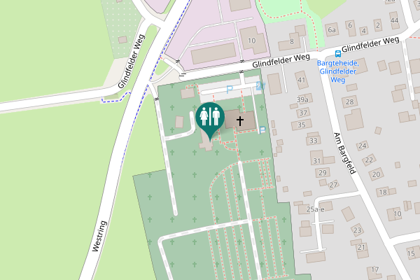 Map showing location of Glindfelder Weg Toilet