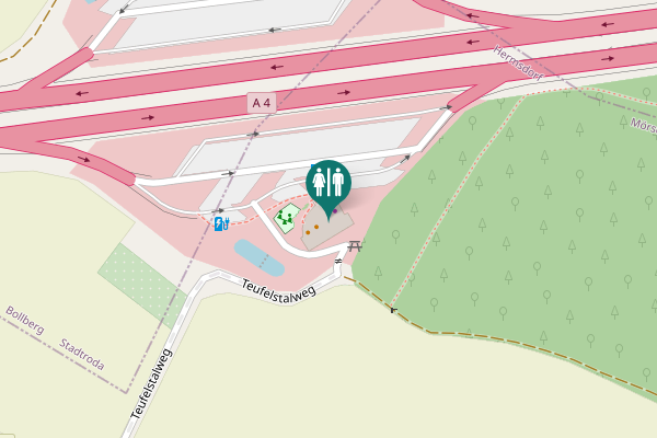 Map showing location of Teufelstalweg 9 Toilet