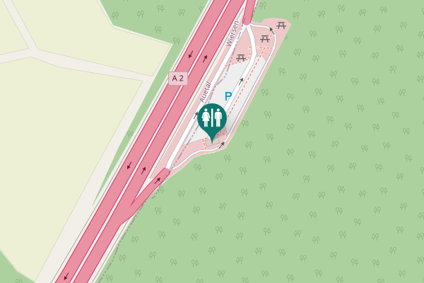 Map showing location of A 2 Toilet