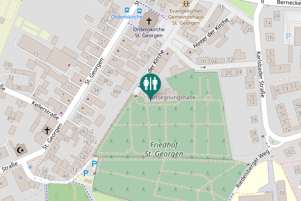 Map showing location of Hinter der Kirche 15 Toilet