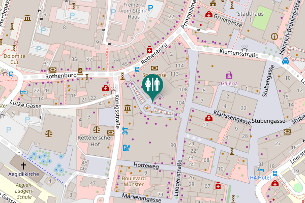 Map showing location of Ludgeristraße 100 Toilet