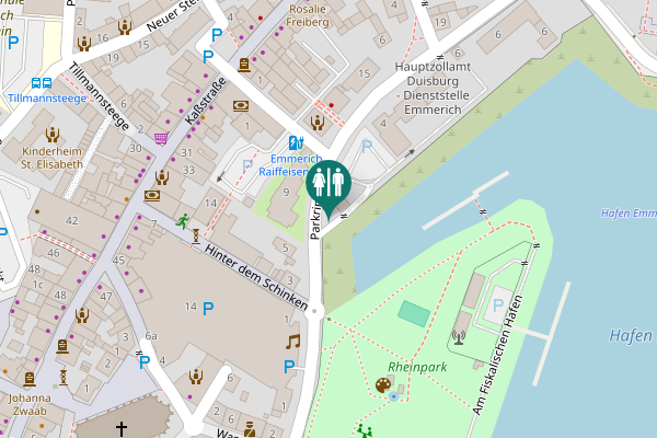 Map showing location of Parkring 9 Toilet
