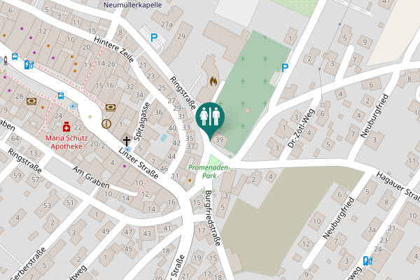 Map showing location of Ringstraße 39 Toilet