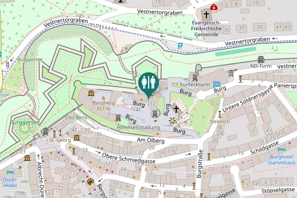Map showing location of Burg 12 Toilet