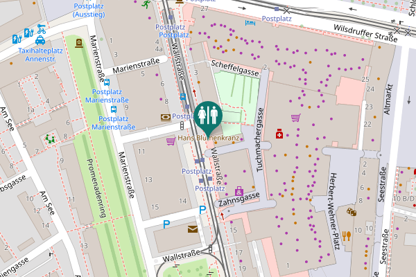 Map showing location of Wallstraße 9 Toilet