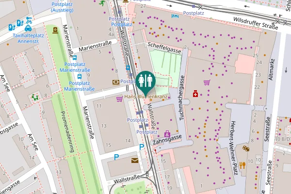 Map showing location of Wallstraße 9 Toilet