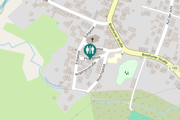 Map showing location of Pfarrgasse 1 Toilet