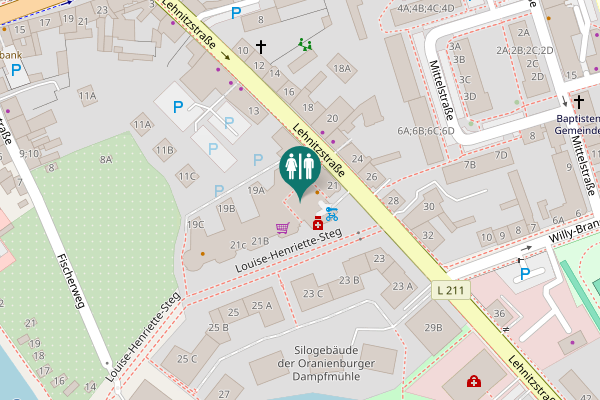 Map showing location of Lehnitzstraße 21a Toilet
