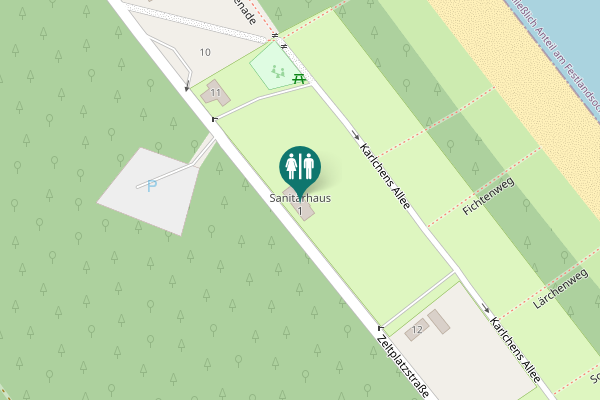 Map showing location of Zeltplatzstraße 11 Toilet