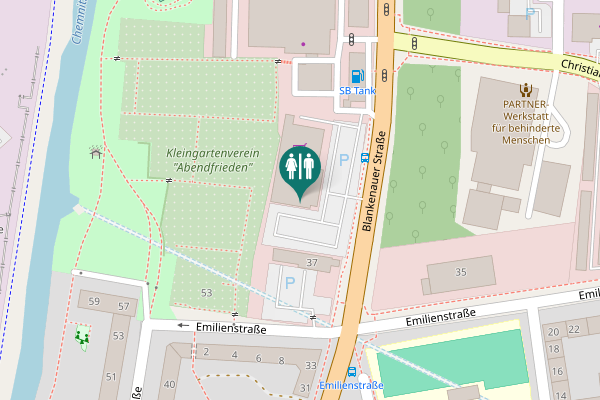 Map showing location of Blankenauer Straße 41 Toilet