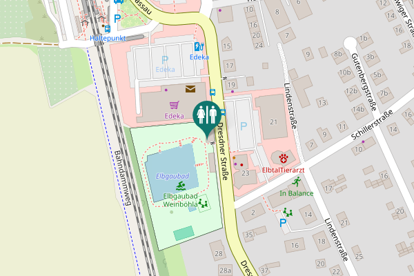 Map showing location of Dresdner Straße 24 Toilet
